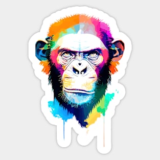 Chimpanzee  Ape Wild Nature Animal Color Sticker